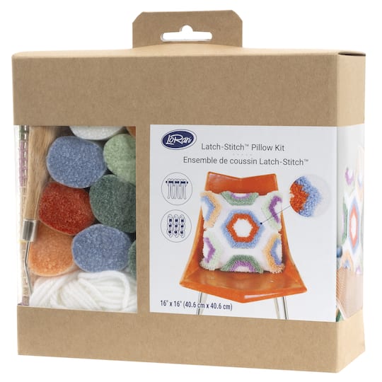 LoRan® Latch-Stitch™ Pillow Kit, Hexi Design